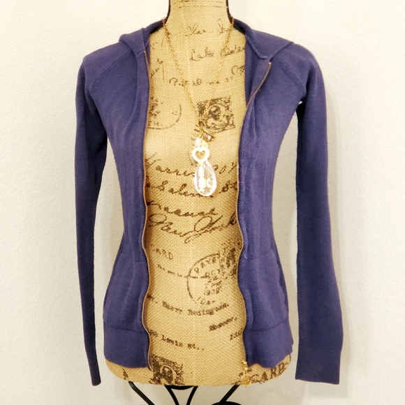 Lilly Pulitzer Tops - LILLY PULITZER zip hoodie bluish purple sz.XS